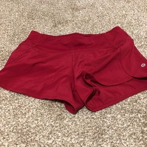 Lululemon speed shorts